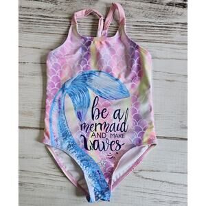 Shein Mermaid One Piece Swimsuit sz 5Y